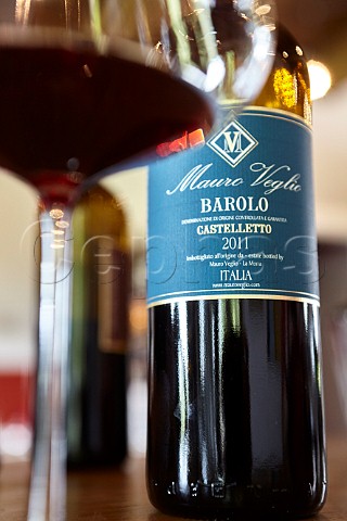 Bottle of Barolo Castelletto 2011 of Mauro Veglio La Morra Piemonte Italy