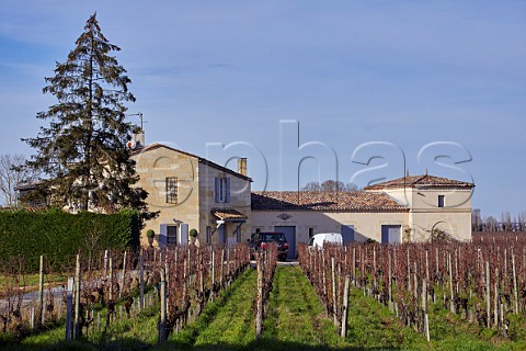 Chteau Rol Valentin and its vineyard in winter Stmilion Gironde France Saintmilion  Bordeaux