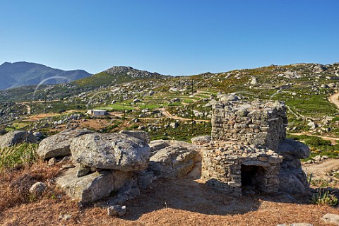 Old press house in the vineyards of Volacus Wine on the Volax Plateau  Falatados Tinos Greece