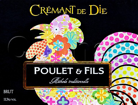 Crmant de Die label of Poulet  Fils