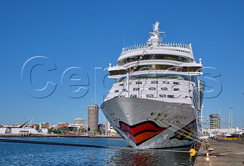 Cruise ship in the harbour of Las Palmas Gran Canaria Canary Islands Spain
