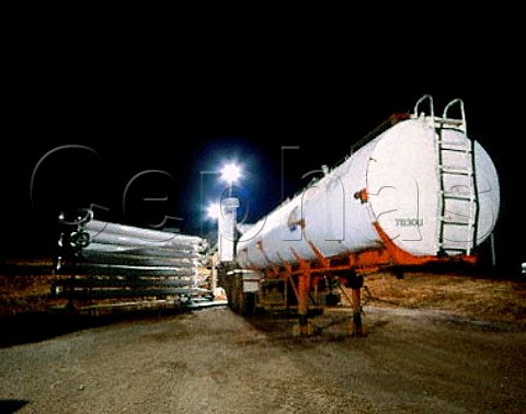 Mobile crushing and refrigeration plant in use at   Houghtons Moondah Brook Estate Gingin   Western Australia