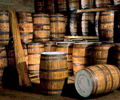 Whiskey barrels awaiting inspection and if   necessary repair Old Bushmills Distillery   Bushmills CoAntrim Northern Ireland