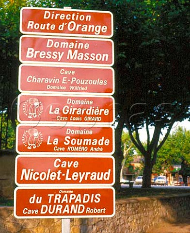Winery signs in Rasteau Vaucluse France   Rasteau  Ctes du RhneVillages