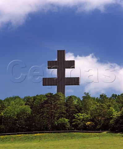 Cross of Lorraine memorial to Charles de Gaulle at  ColombeylesDeuxglises HauteMarne France