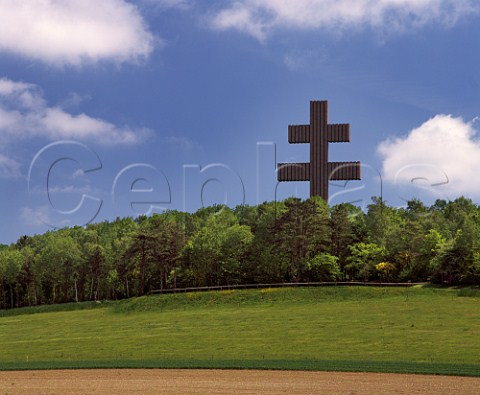Cross of Lorraine memorial to Charles de Gaulle at  ColombeylesDeuxglises HauteMarne France