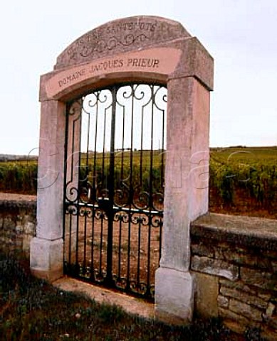 Entrance of Domaine Jacques Prieur in wall of Clos des Santenots vineyard Meursault Cte dOr France  Cte de Beaune Premier Cru