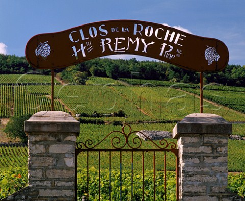 Gate in the wall of Clos de la Roche vineyard MoreyStDenis Cte dOr France    Cte de Nuits Grand Cru