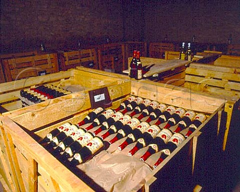 Bottles in cellar of Domaine Protheau at Chteau dEtroyes Mercurey SaneetLoire France   Cte Chalonnaise