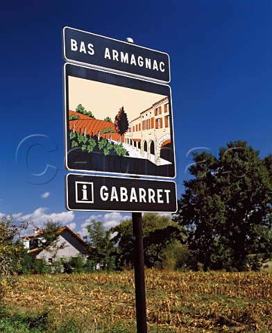BasArmagnac sign at Gabarret Gers France