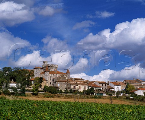 Chteau and village of Xaintrailles   LotetGaronne France  Buzet