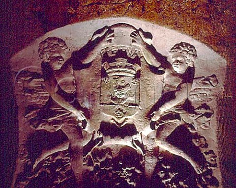 Relief depicting the crest of Epernay in the   Gallerie de Pekin part of the vast cellars of   Champagne Mercier 20 metres below ground at Epernay