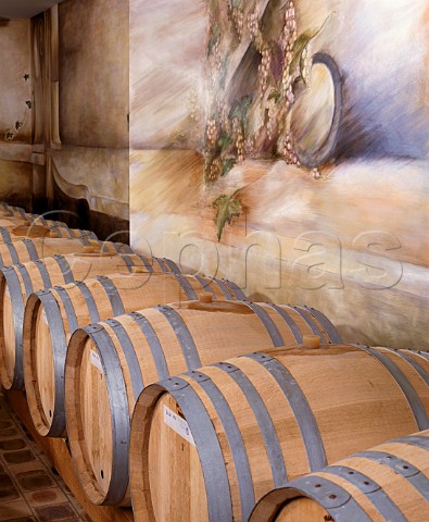 New oak barriques for fermenting and ageing Silex  in the barrel cellar of Didier Dagueneau   StAndelain near PouillysurLoire Nivre France Pouilly Fum