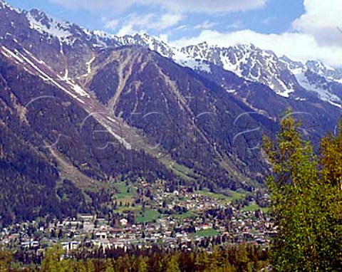 Chamonix viewed from the entrance to the Mont Blanc   tunnel  HauteSavoie France RhneAlpes