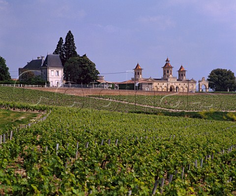 Chteau CosLabory on left with CosdEstournel on   right StEstphe Gironde France  Mdoc  Bordeaux