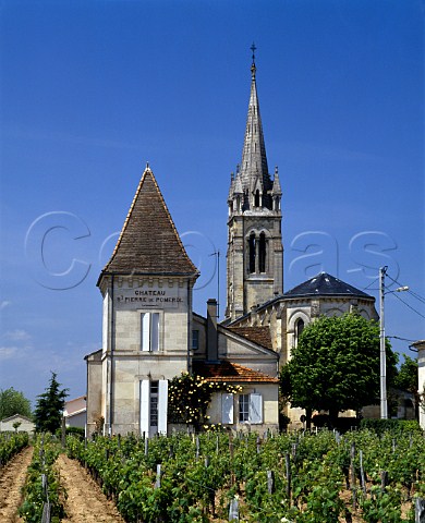 Chteau SaintPierredePomerol by the village   church at Pomerol Gironde France  Pomerol  Bordeaux