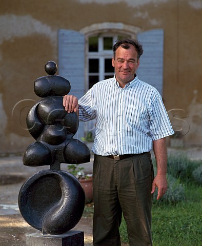 Eloi Durrbach of Domaine de Trevallon with Venus  a bronze by his father who was a renowned sculptor  and painter and bought the property in 1950   StEtienneduGrs BouchesduRhne France  Les BauxdeProvence