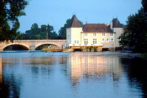 Le Loir River at La Fleche Sarthe   France  Pay de la Loire
