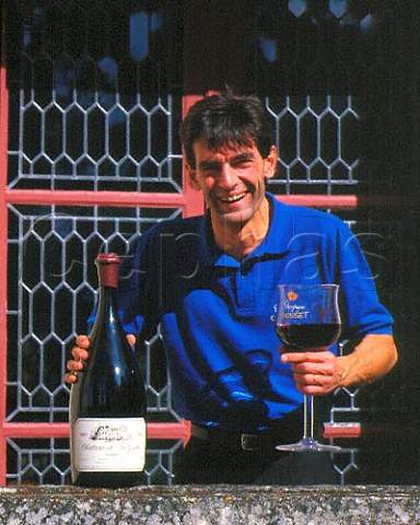 Laurent Gosset with a Jeroboam of his 1990 Chinon    Chteau de la Grille Chinon IndreetLoire France