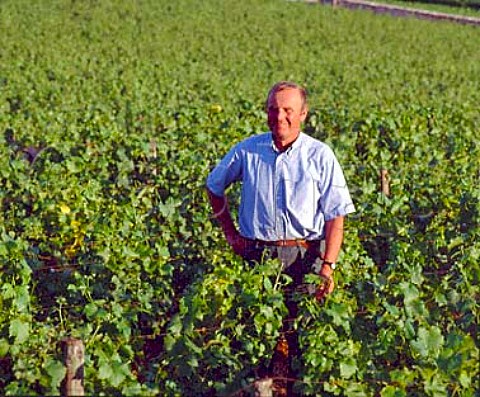 Marc Colin in his parcel of Le Montrachet vineyard    his cellars are in the neighbouring village of Gamay   Cote dOr France   Cote de Beaune