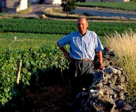Marc Colin in his parcel of Le Montrachet vineyard    his cellars are in the neighbouring village of Gamay   Cte dOr France   Cte de Beaune