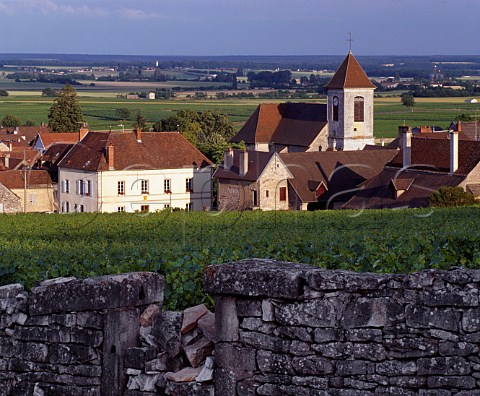 The premises of Mommessin right viewed over their Clos de Tart vineyard MoreyStDenis Cte dOr France   Cte de Nuits Grand Cru
