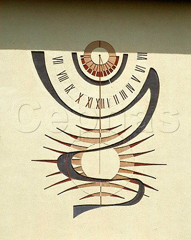 Sundial on wall in the wine village of Deidesheim   Pfalz Germany   Mittelhaardt Deutsche Weinstrasse