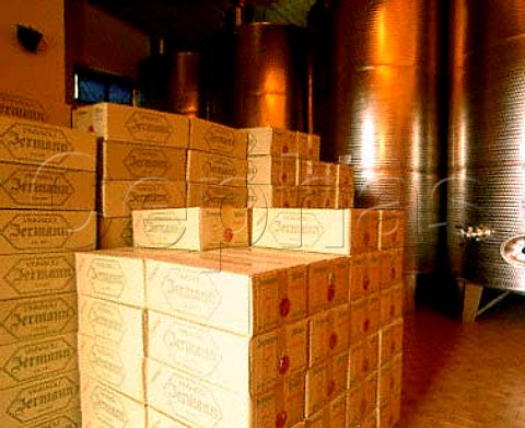 Cases of wine at Cantina Silvio Jermann   Villanova di Farra Friuli Italy   Collio