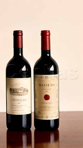 Bottle of Ornellaia 1988 and Masseto 1987   Ornellaia Bolgheri Tuscany Italy
