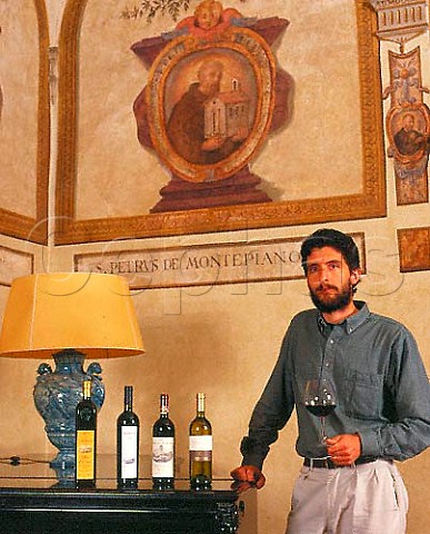 Roberto StucchiPrinetti manager of Badia a  Coltibuono in the drawing room of the 11th century  abbey which is part of his familys estate Near  Gaiole in Chianti Tuscany  Chianti Classico