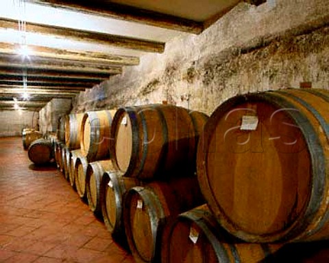 Barriques of Barolo in the cellars of   Roberto Voerzio La Morra Piemonte Italy