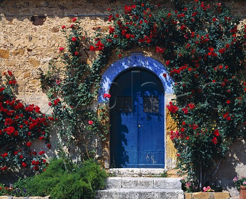 Doorway in the courtyard of Regaleali   Vallelunga Pratameno Sicily