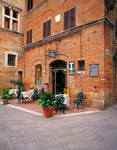 Caffe La Posta on the Piazza Pio II Pienza   Tuscany Italy