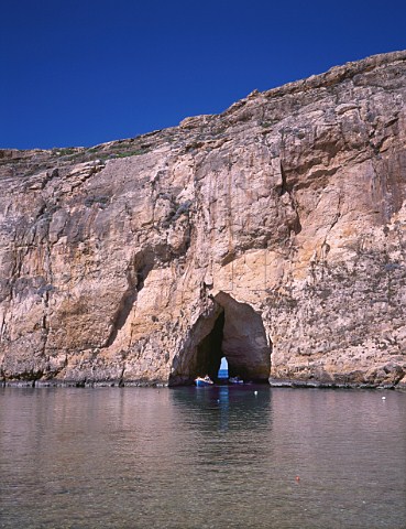 The Inland Sea Il Qawra and its natural tunnel to   the Mediterranean Dwejra Point Gozo Malta