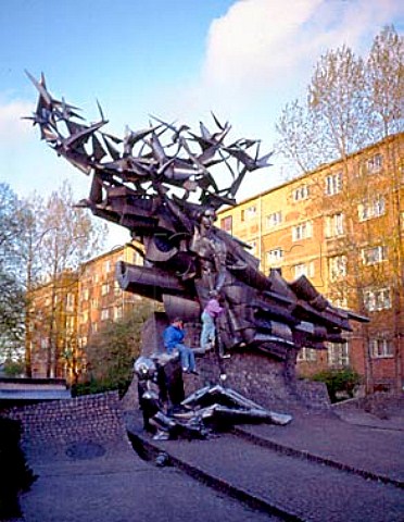 Monument to the workers who died defending the   Polish Post and Telegraph Office on September 1st   1939 After 14 hours of resistance 13 were dead  39   were later executed  Gdansk Poland