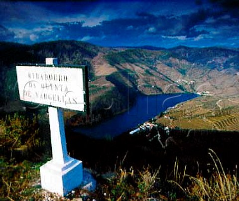 Sign at the top of the track which leads down to   Taylors Quinta de Vargellas high in the Douro   valley east of Pinho Portugal    Port