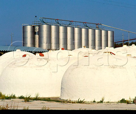 Stainless steel and concrete tanks at the Arruda   cooperative Estremadura Portugal Arruda IPR