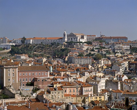 View over the rooftops of Lisbon Portugal