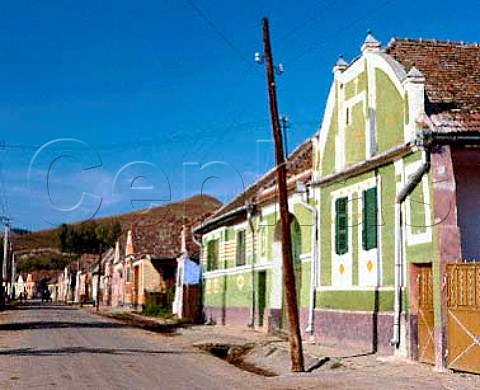Traditional houses at Ernea in the Tirnave area of  Transylvania The area between the Tirnava Mare and Tirnava Mica rivers is one of Romanias main wine regions
