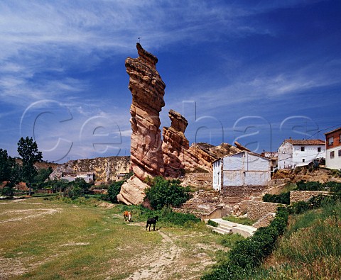 El Picuezo y la Picueza rock formations at Autol La Rioja Spain  Rioja Baja