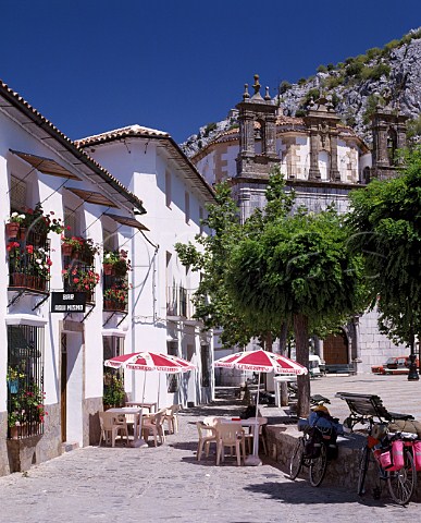 Bar in the plaza of Grazalema west of Ronda Andalucia Spain