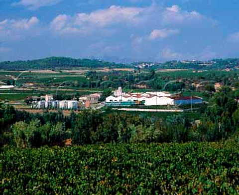 The bodega of Marques de Monistrol in the hamlet of   Monistrol dAnoia amidst the vineyards near Sant   Sadurni dAnoia Catalonia Spain   Penedes