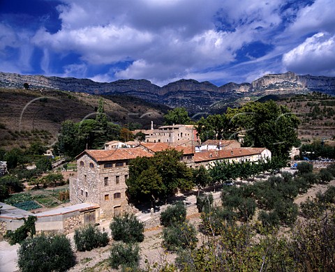 Scala Dei with the Sierra de Montsant beyond     Catalonia Spain Priorato DO