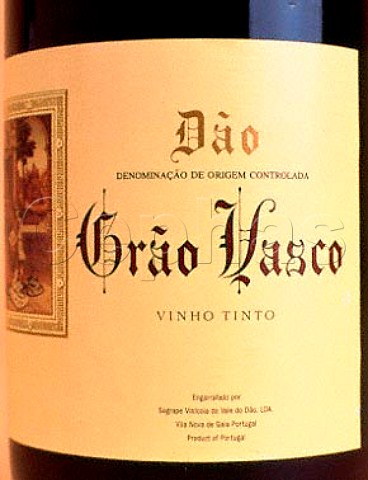 Label of Grao Vasco from Sograpes Quinta dos   Carvalhais Dao Portugal