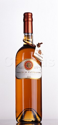 Passito di Pantelleria of Pellegrino  made from   Zibibbo grapes a variety of Moscato dried in the   sun to concentrate the sugars   Pantelleria Italy   Sicily
