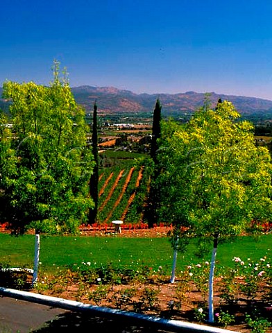 Newton Vineyards on the slopes of Spring Mountain   above StHelena and Napa Valley California  Spring   Mountain