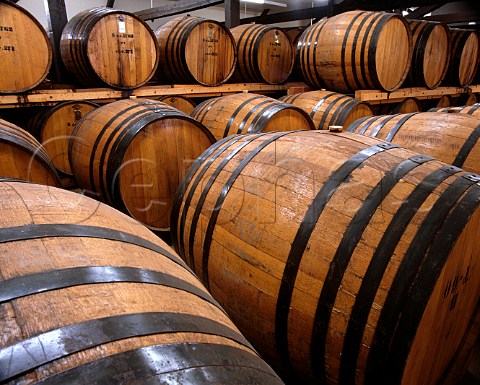 Barrels made of American oak at Pleasant Valley Wine Company Hammondsport New York Finger Lakes