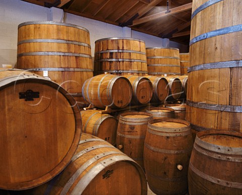 Red wine barrel room of Flora Springs   St Helena Napa Valley California