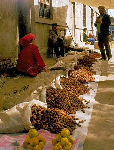 Dried fruit on sale at a local market Aksu   Xinjiang Province China