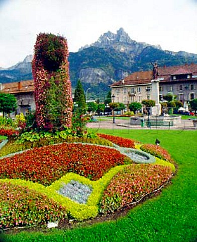 Park in the center of Sallanches in the foothills   of the Alps  HauteSavoie France RhneAlpes